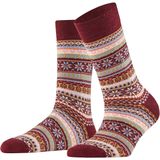 Burlington - Fair Isle Delight W - Sokken - Blauw - 1 paar - Wol gedessineerd