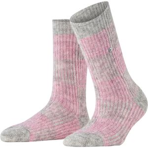 Burlington - Charming Checks - Huissokken - Grijs Light Heather - 1 paar