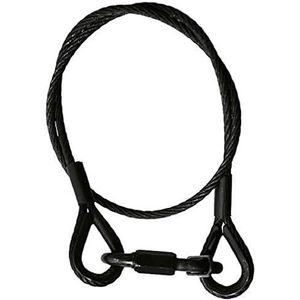 Adam Hall Safety 4mm 60cm met schroefkarabijnhaak zwart