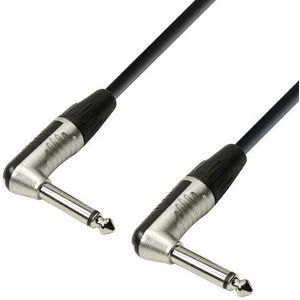 Adam Hall Kabel 4 STAR IRR 0090 - Instrument REAN jack kabel 6,35 mm gehoekt mono naar 6,35 mm jack mono-hoek 0,9 m