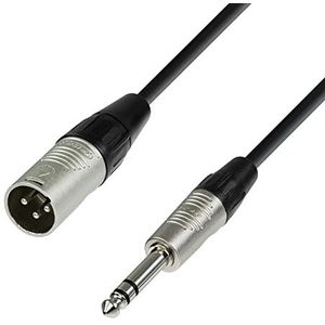 Adam Hall K4BMV0300 XLR Verbindingskabel [1x XLR-stekker 3-polig - 1x Jackplug male 6,3 mm (stereo)] 3 m Zwart