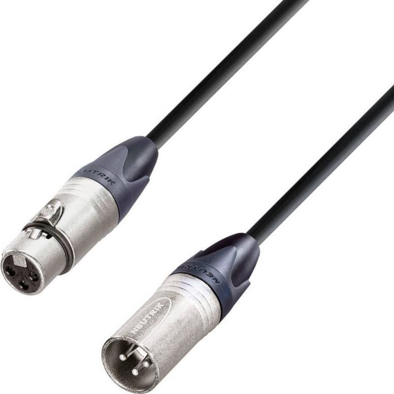 AH Cables KM10FMBLK XLR-Steckerkabel [1x XLR-Stecker - 1x XLR-Stecker] 10,00 m Schwarz
