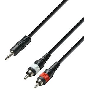 Adam Hall Cables K3YWCC0100 Serie 3 Star audiokabel 3,5 mm stereo jack naar 2 x cinch-stekker, 1 m