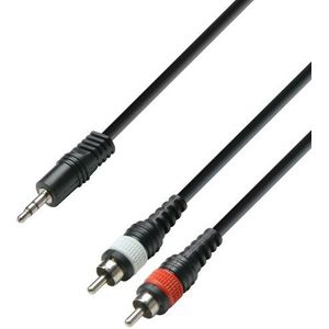 Adam Hall Cables K3YWCC0600 Serie 3 Star audiokabel (3,5 mm jack stereo op 2 x RCA-stekker, 6 m)
