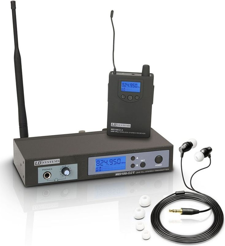 LD Systems - MEI 100 G2 - Draadloos In-Ear Monitor Systeem - Zwart - 863 - 865 MHz