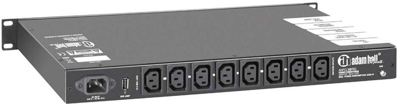 Centrale Stroomvoorziening - 8 Schakelbare IEC-Aansluitingen - Inclusief LED-Racklampen