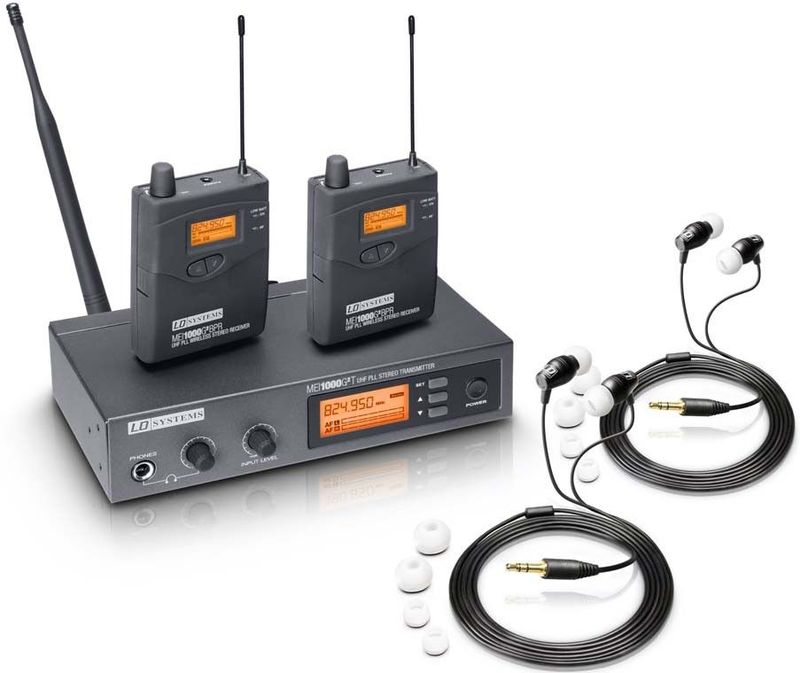 LD Systems - MEI 1000 G2 BUNDLE - Draadloze In-ear Monitor - Frequentieband 823-832/863-865 MHz