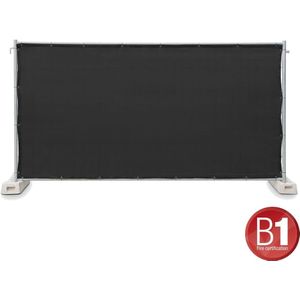 Adam Hall Hekwerk windscherm gaasdoek 341 x 176cm zwart