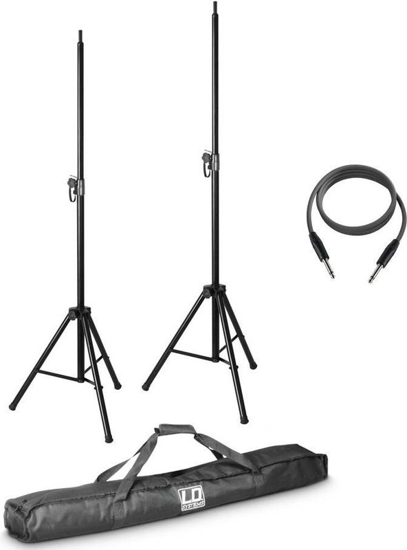 2 x luidsprekerstatief met transporttas en luidsprekerkabel 10 m voor MIX 6 (A) G2