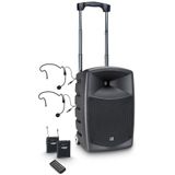 Draadloze Bluetooth-luidspreker - Met Mixer - Inclusief 2 Bodypacks en 2 Headsets