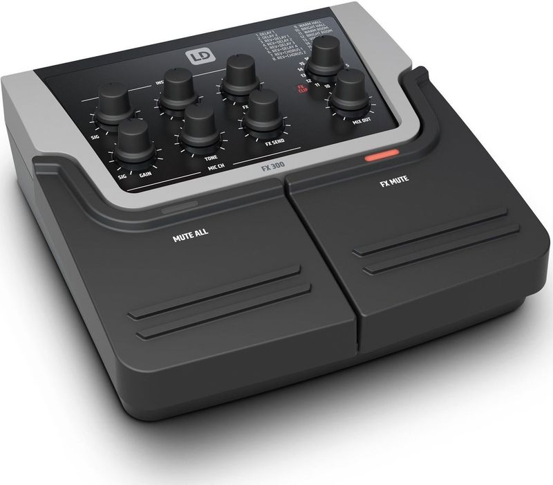 LD Systems FX 300 2-Kanal Effektpedal, Multieffektgerät für Vocal und Gitarre
