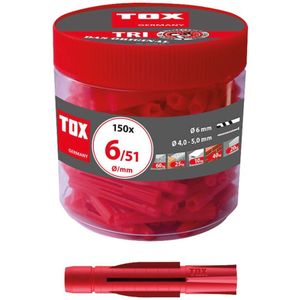 Allzweckdübel Tri 6x51 mm in Runddose - TOX