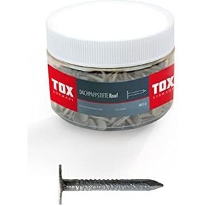 TOX Dak Kartonnen pinnen, Dakspijkers, verzonken kop, thermisch verzinkt, 2. 5 x 25 mm, 1 blik, 400 g (300 stuks)