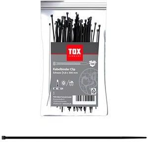100 TOX Kabelbinder Clip schwarz