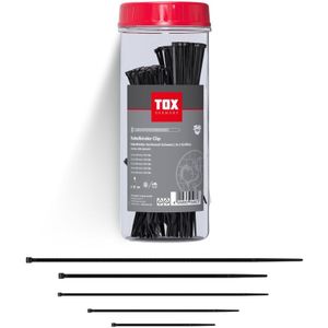 500 TOX Kabelbinder-Set Clip schwarz