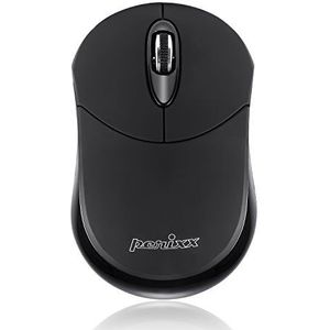 Perixx Perimice-802 Mini Draadloze Bluetooth Muis, Draagbare Kleine 3 Knoppen Optische Muis voor Laptop Android Tablet PC, Werkt zonder USB-ontvanger, Zwart