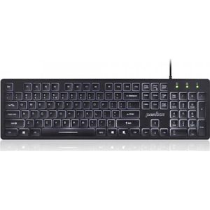 Perixx PERIBOARD-317 Toetsenbord - Zwart - USB - Verlicht - Amerikaanse Lay-out