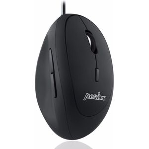 Perixx Perimice-519 Stille Ergonomische muis - Verticale muis - Bedraad - Rechtshandig - Anti slip coating