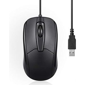Perixx PERIMICE-209 Optical Business Mouse - USB - 1,80m kabel - 1000 DPI - Zwart