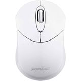 Perixx Perimice-802 Mini draadloze Bluetooth-muis, draagbaar, kleine optische muis met 3 knoppen voor laptop, Android tablet, pc, werkt zonder USB-ontvanger, wit, PERIMICE-802W
