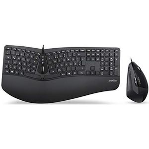 Perixx - Periduo-505 - Ergonomisch Toetsenbord - Zwart - Bekabeld - QWERTZ