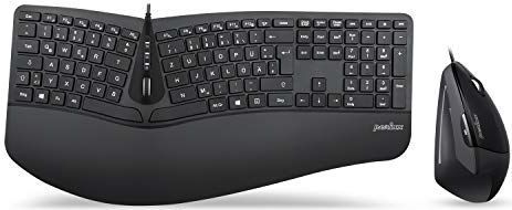 Perixx - Periduo-505 - Ergonomisch Toetsenbord - Zwart - Bekabeld - QWERTZ
