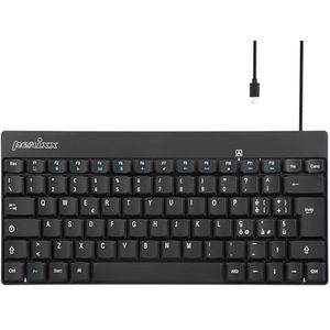 Perixx PERIBOARD-422 Mini-Tastatur, USB-C, Anschluss Typ C, italienisches Layout, schwarz