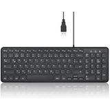 Perixx PERIBOARD-213 Toetsenbord - Zwart - USB - Stille Toetsen