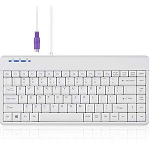 Perixx PERIBOARD-409PW Bedraad Toetsenbord - Wit - PS2 - Mini