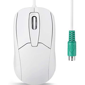 perixx PERIMICE-209 P, bedrade PS2 optische muis met scrollwiel en 1000 DPI, wit