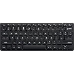 Perixx Periboard 732B Compact draadloos toetsenbord met grote letters en Backlight - Oplaadbare accu - Concave Scissor toetsen - Zachte klik - QWERTY/US - 70% toetsenbord