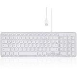 Perixx PERIBOARD-213W Toetsenbord - Wit - USB - Geruisloze Toetsen