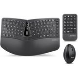 Perixx - PERIDUO-606A - Ergonomisch Draadloos Toetsenbord - Compact - Zwart