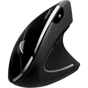 perixx PERIMICE-813B Verticale Bluetooth muis, draadloos, 3-in-1, met multi-apparaattechnologie, draagtas voor rechtshandigen, zwart