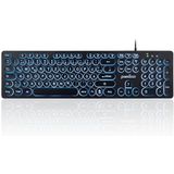 Perixx PERIBOARD-317R Toetsenbord - Bedraad - Rood - USB - Driekleurige Verlichting