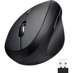 Perixx Perimice-619 Draadloze Ergonomische Muis - Zwart - 2,4GHz + Bluetooth