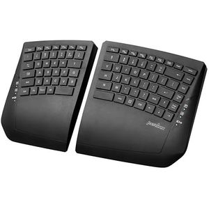 Perixx PERIBOARD-624B - Draadloos ergonomisch split-toetsenbord - Platte toetsen - Instelbare hellingshoek - Amerikaanse Engelse lay-out