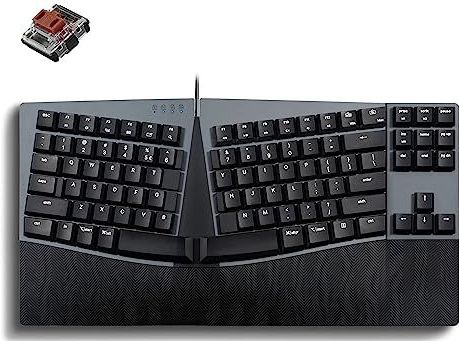 Perixx - Periboard-335BR - Bedraad Toetsenbord - Ergonomisch - Mechanisch - TKL - Brown Switches