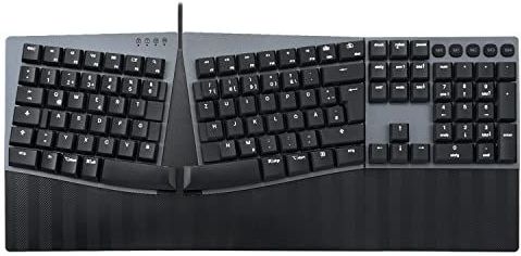 Perixx - PERIBOARD-535 - Toetsenbord - Blauw - Ergonomisch Ontwerp, Mechanische Schakelaars, Verstelbare Helling