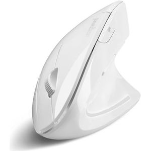 perixx PERIMICE-813W Bluetooth verticale muis - draadloze 3-in-1 multi-apparaattechnologie - reisdraagtas - wit - rechtshandig ontwerp
