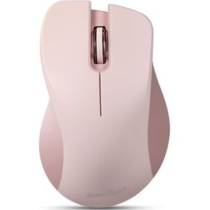 Perixx PERIMICE-621 Silent Click draadloze muis met ergonomisch design, compatibel met desktop en laptop, roze