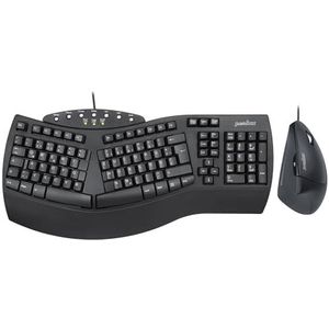 Perixx - PERIDUO-512 DE - Toetsenbord en Muis - Bedraad - Zwart