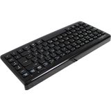 Perixx - PERIBOARD-407B - Mini Toetsenbord - USB - Pianolak Zwart - QWERTZ DE Layout - Ruimtebesparend