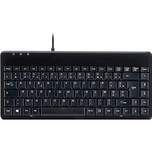 Perixx PERIBOARD-409U, mini-toetsenbord, bekabeld, voor Windows, USB, zwart, AZERTY