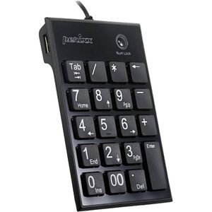 Perixx - PERIPAD-202HB - Toetsenbord - USB - Met Geïntegreerde USB-Hub