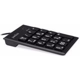Perixx PERIPAD-202UB Toetsenbord - USB - Zwart - 19 Toetsen - Stille Toetsen