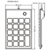 Perixx PERIPAD-202UB Toetsenbord - USB - Zwart - 19 Toetsen - Stille Toetsen
