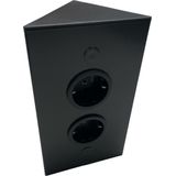 Tweevoudig hoekstopcontact zwart Thebo