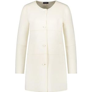 Taifun Dames 330306-11058 Jas Jeans + Stof, Light Creme, 34, Lichtcrème., 34