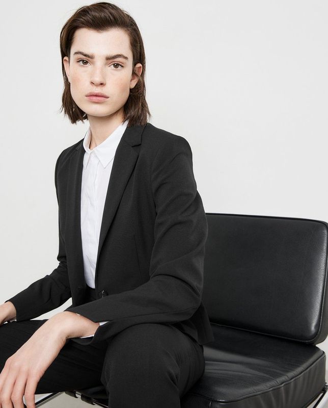 TAIFUN - Blazer - Zwart - Revers Kraag, Knoopsluiting, Licht Gevoerd, Slanke Pasvorm